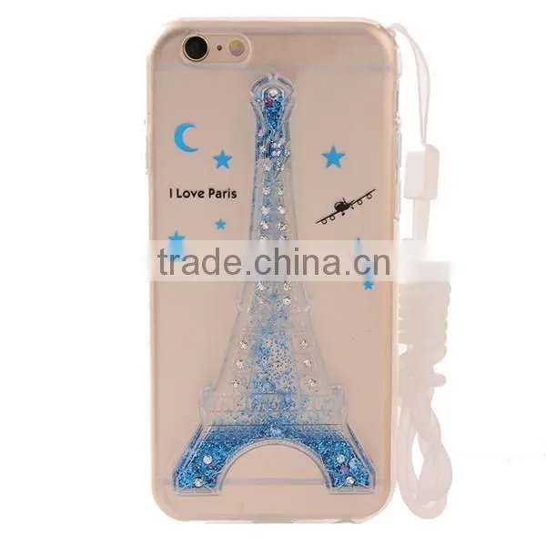 transparent glitter stars dynamic liquid 3D quicksand phone cover case