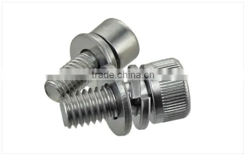 ISO4762 Hex Bolt With Flat Gasket and Spring Washer