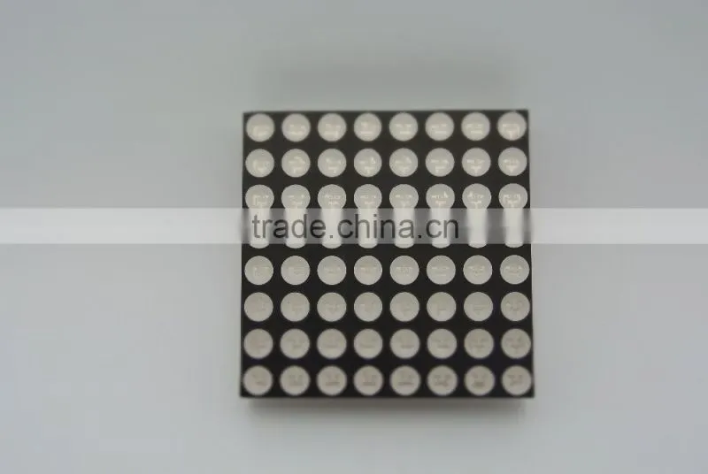Rohs compliant red and green bi color 8*8 dots LED dot matrix display
