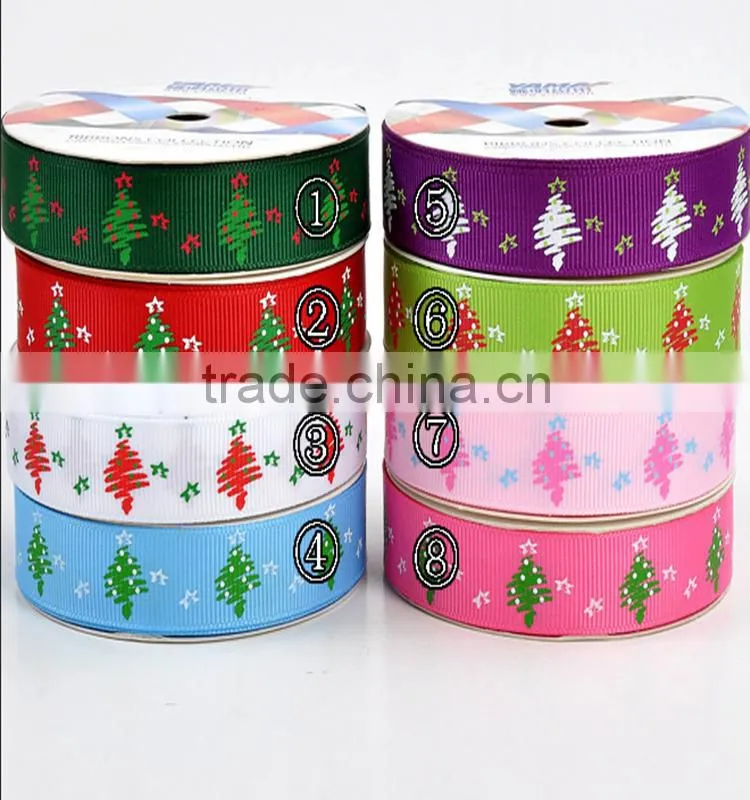 Cheap Custom printed ribbon/Wholesale polyester fabric grosgrain ribbons