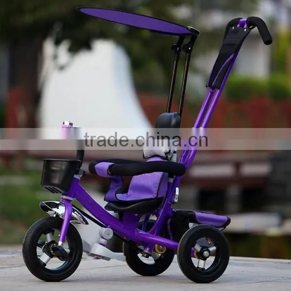 High Quality Baby Tricycle with canopy,Baby Tricycle Kids Bike with Push Bar