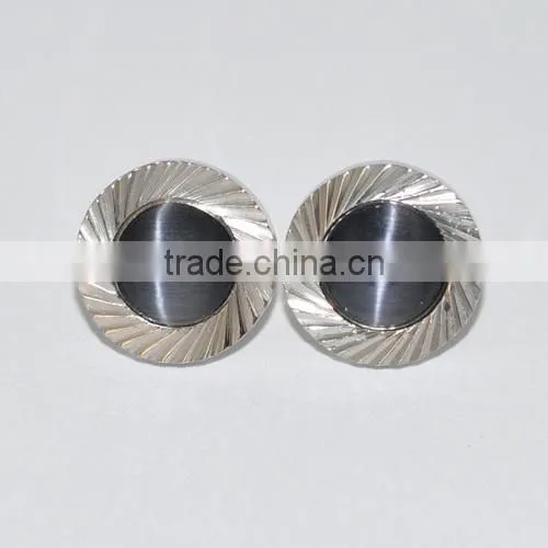 Stainless Steel Round Stud Earrings For Women(BE10710)