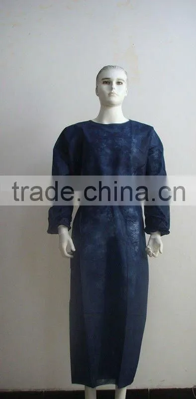 Disposable SBPP non-woven isolation gown long sleeve