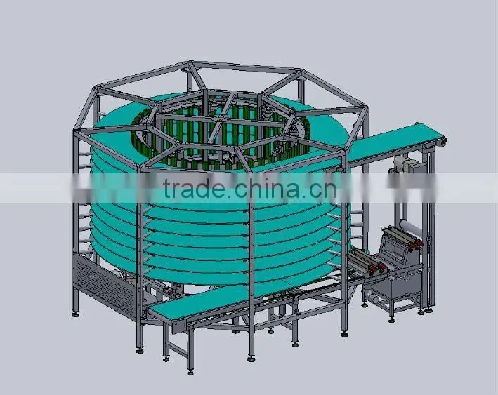 Toast bread spiral cooling tower, bakery spiral cooling conveyor, bread spiral cooling tower ,spiral conveyor