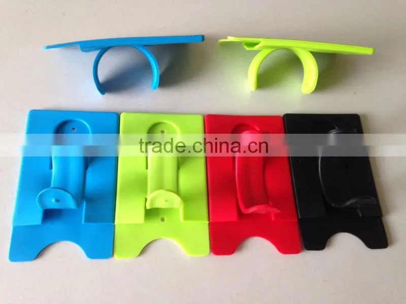 Brand printing sticky id card pocket holder for mobile phone