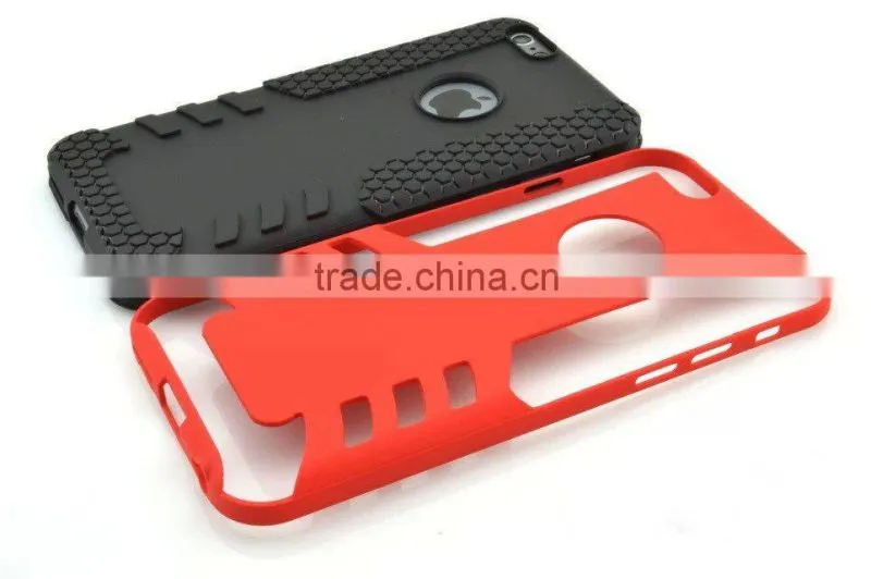 Dual Layer High Impact Hybrid Armor Silicone+PC Rugged Case for Apple iPhone 6 Plus