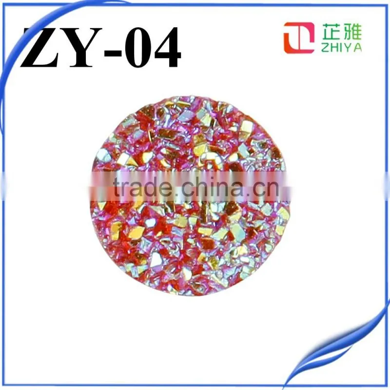 Druzy stone fancy round cabochon ,High Quality Coated Drusy in round Shape
