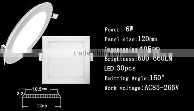 CE RHOS SMD2835 Ultra thin Square led panel light