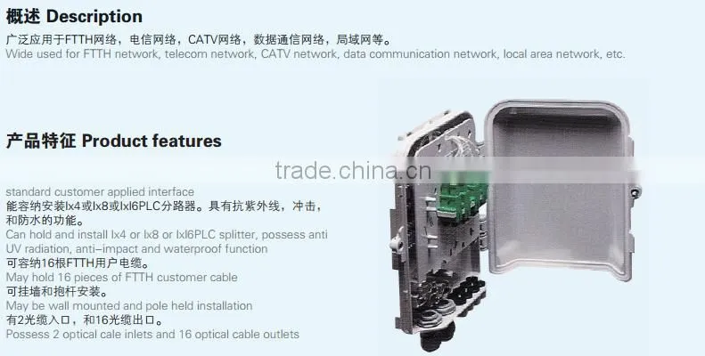 FTTH corridor box high quality low price hot sales