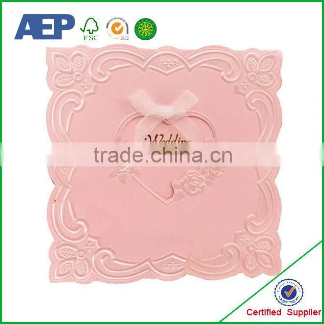 Customized Cheap Wholesale Heart Shape Handmade Greeting Card