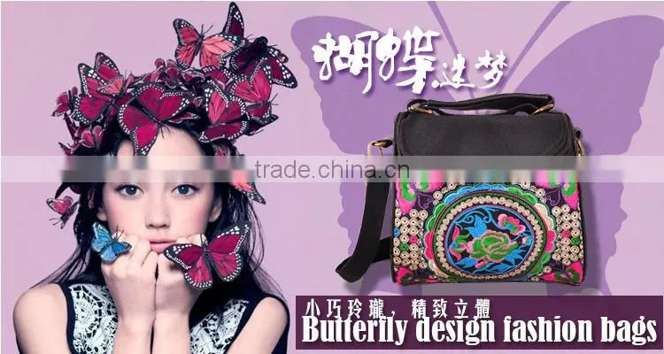 Supply embroidery canvas messenger bag shoulder bags for women