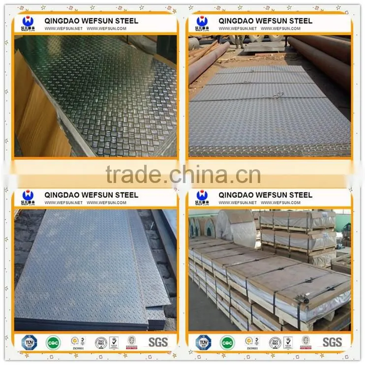 Q235 Chequered plate/ms chequered plate/thickness of chequered plates