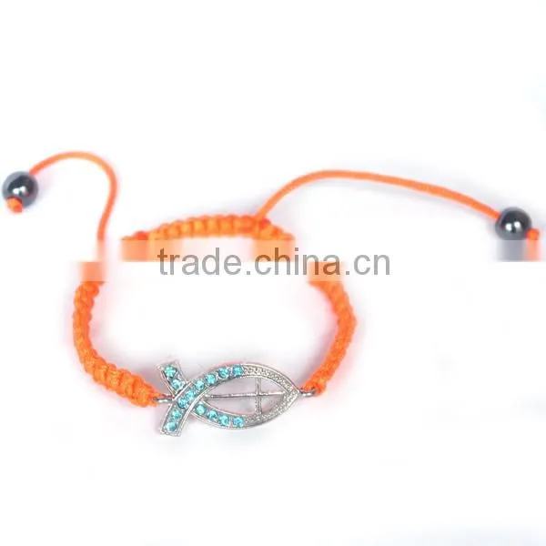 colorful catholic rosary cross bracelet,rope magnetic fish bracelet,fashion charm jewelry bracelet
