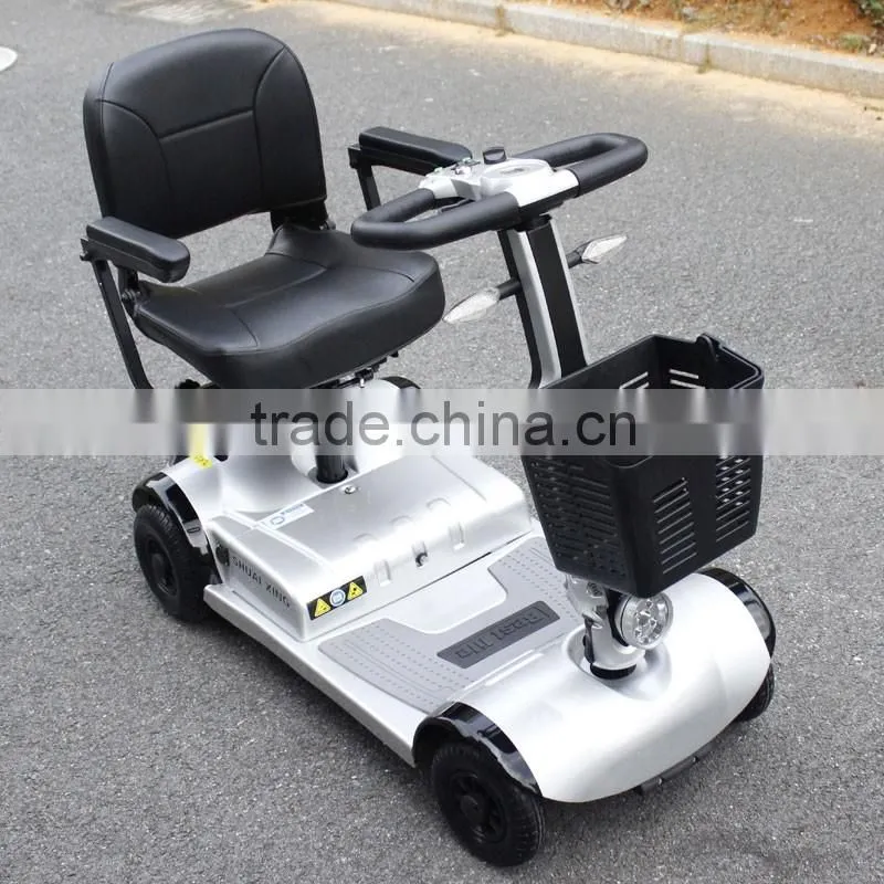 Cheaper price 4 wheels travel electric mobility scooter foldable easy carrying knee walker