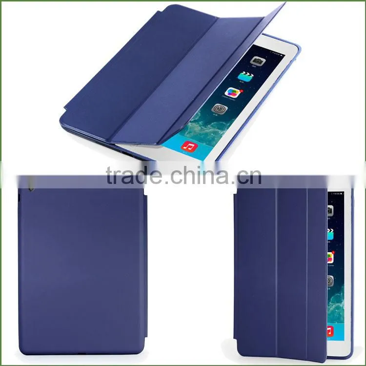 Smart Wake Sleep Function PC+PU Leather Case for iPad Air