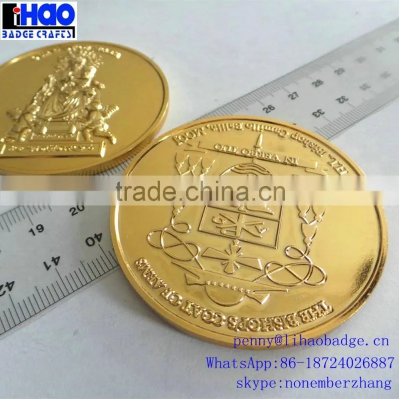 High quality custom metal game token coin,Embossing Metal Logo Coin