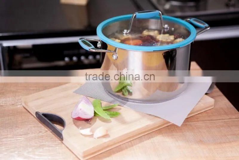 Vantage design- High quality 16cm/20cm/24cm cookware set with impact bonding bottom and silicone handle/saucepan and casserole