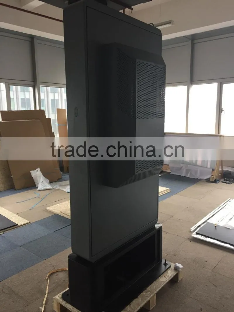 65 inch high brightness outdoor advertising digital signage player lcd display with air conditioner back side