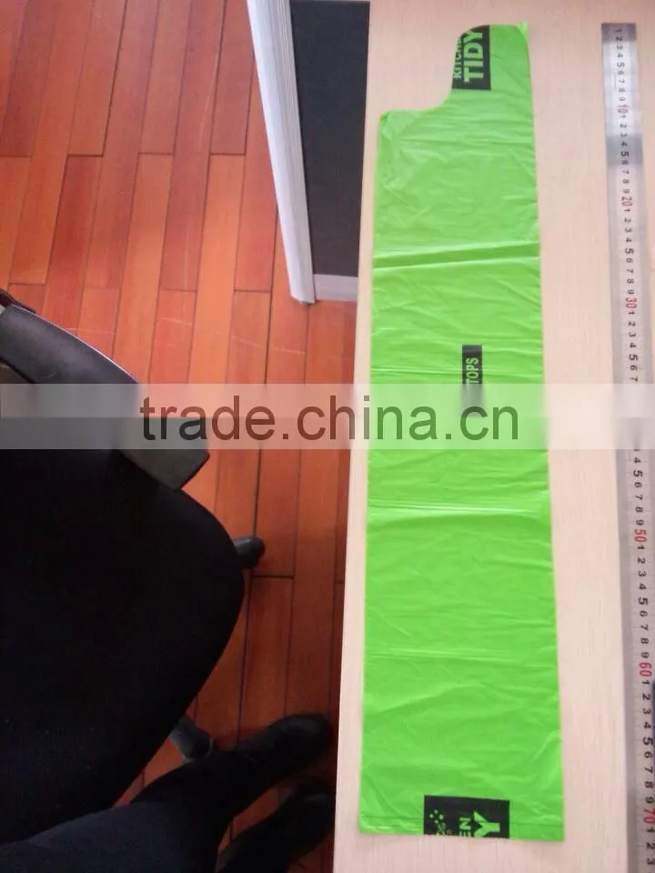 white plastic T-shirt bag on roll