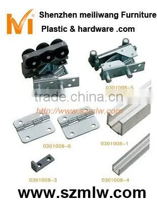 two way of wardrobe and cabinet sliding door fittings