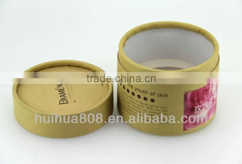 round printed cardboard tube/paper tube/carton tube with lid