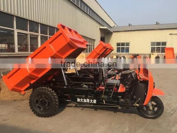 Open body type Cargo Motorized Driving Type three wheel dumper tricycle