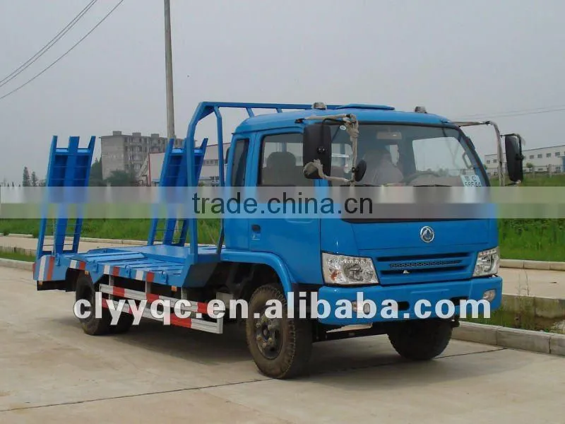 flat bed construction machine transport truck