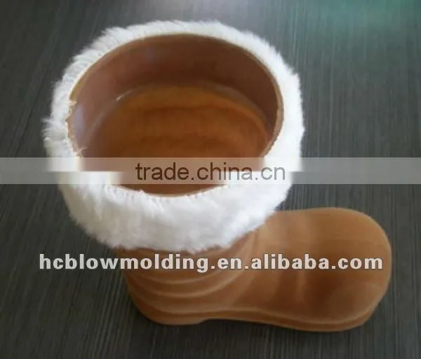 santa boot plastic flock, santa boot, chimney pick