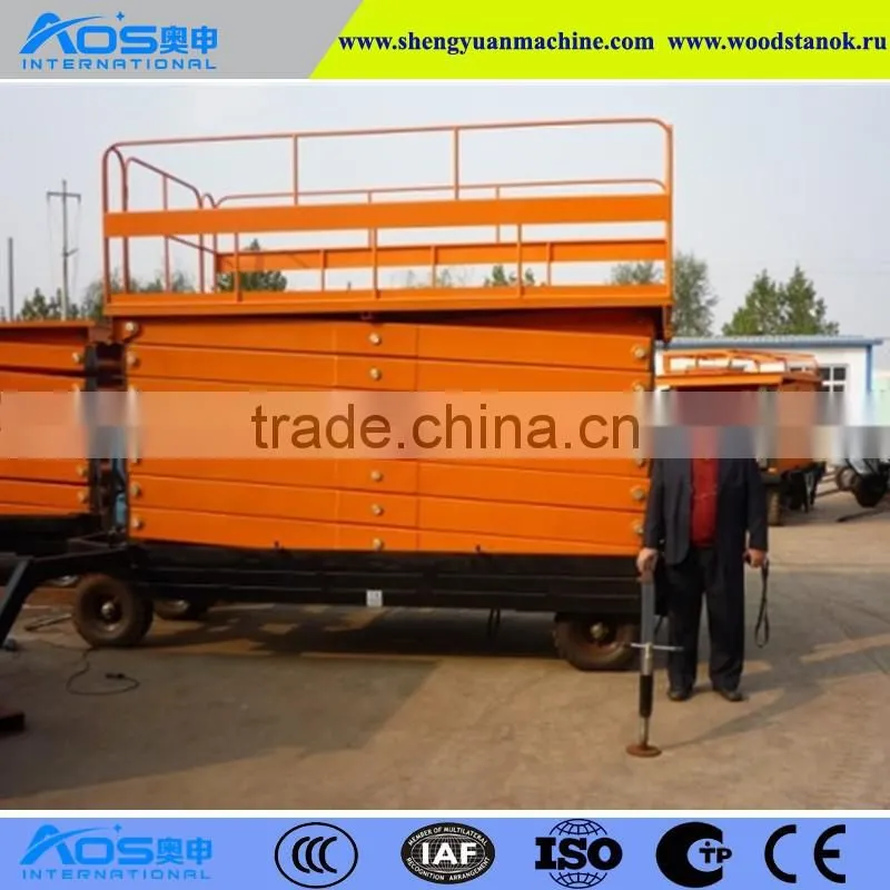 Mobile Hydraulic Scissor Lift Table With Max Platform Height 20 Meters
