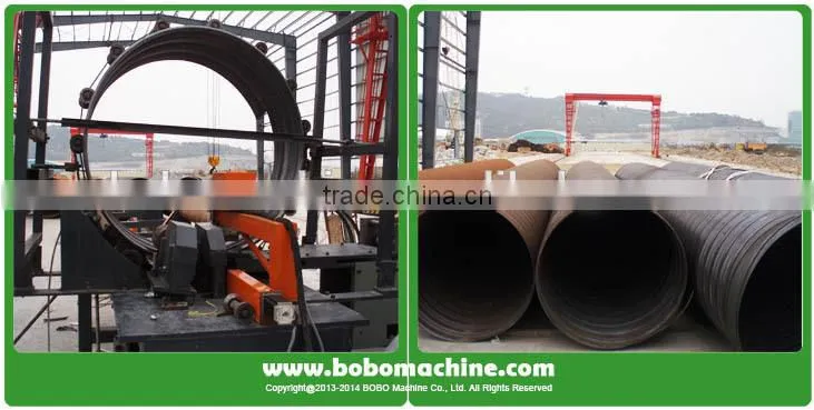 Spiral corrugated steel culvert pipe forming machine