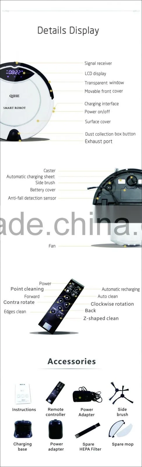 China good quality low price 2 years warranty smart vacuum cleaning robot sweep and mop sweeping robot