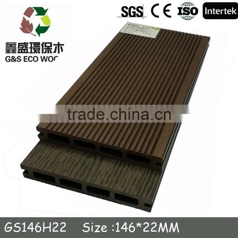 2014 New Outdoor WPC Decking Prices 146x22mm For Public