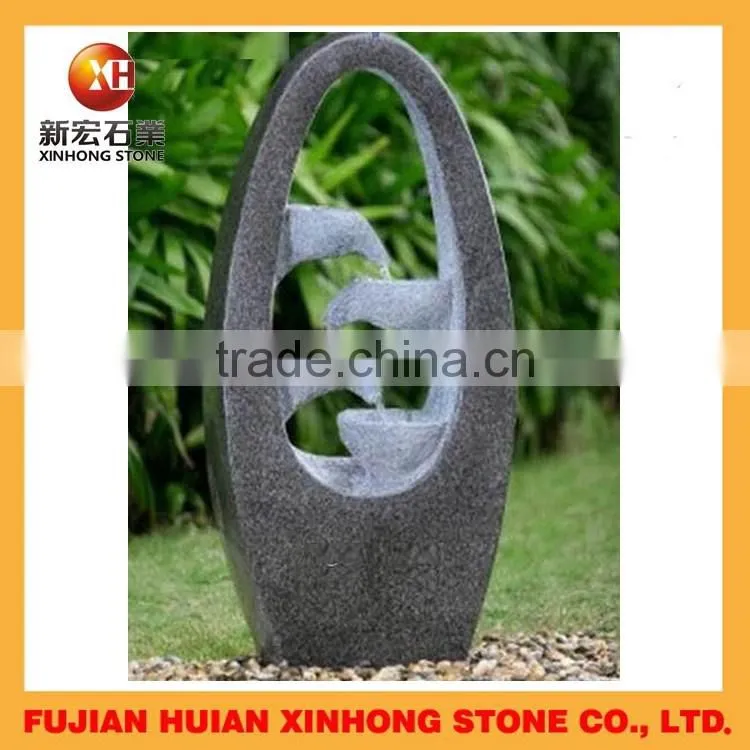natural antiqued small garden stone water fountain