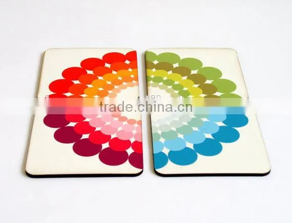 Personalized Solid Wooden Painting UV Digital Printing on Wood Placemat Water Proof MDF Coaster