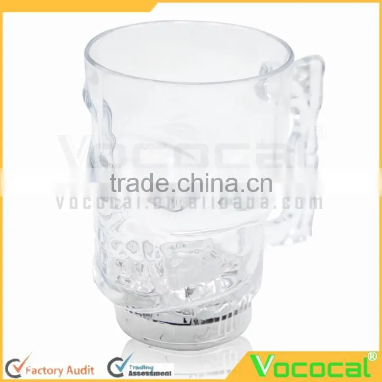Flash Skulls Beer Stein Light Cup Luminous Wine Drinking Cup Halloween Decoration Bar Accessories