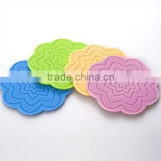 14071809 custom personalized silicone rubber cup coaster mat