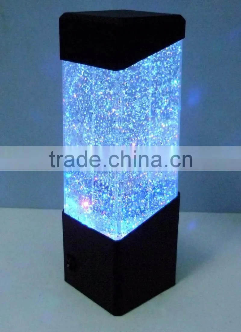 LED Colorful Crystal glass Lamp, Jellyfish Lamp/ Volcano Light/Flash Jelly Lamp