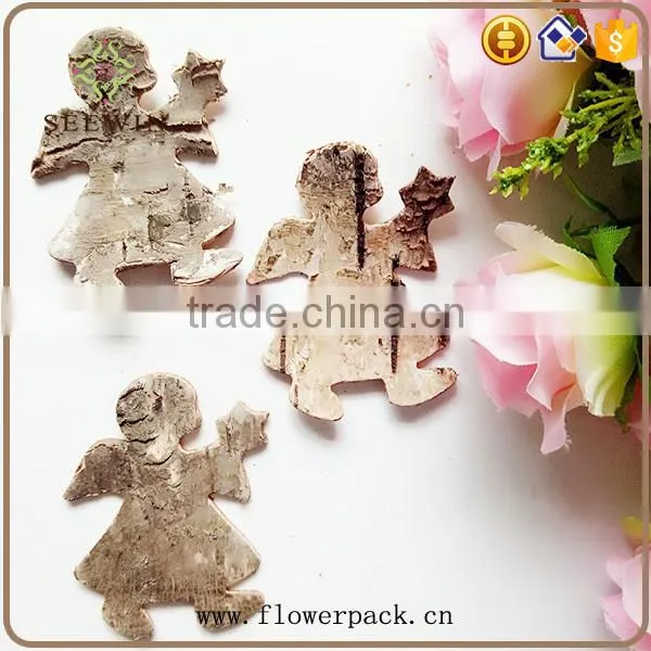 Angel series of natural flowered bark engraving