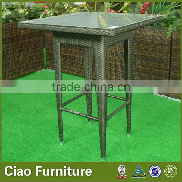 Outdoor cafe shop high bar table