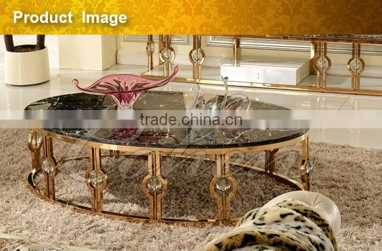 2015hot selling golden used hotel/living room furniture coffee/tea/center table