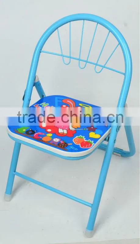 metal tube and plastic plate foldable child chair