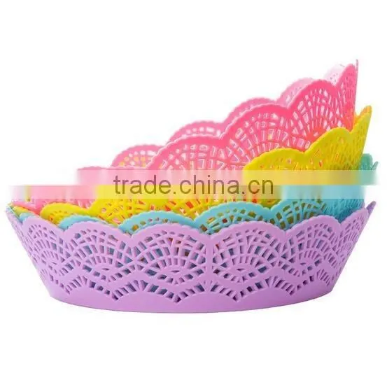 new product colorful plastic fruit basket fruit tray snack tray nut bowl candy tray