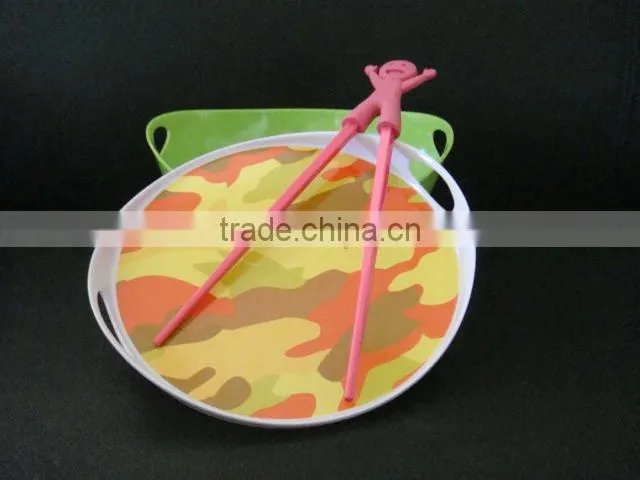 Melamine color chopsticks with toy