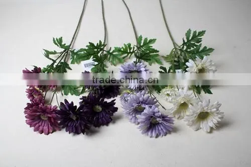 White Decorative Artifial Gerbera flower for landscaping decoration