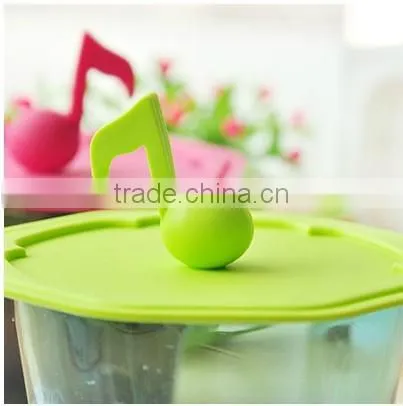 Creative Music operator Silicone Watertight Cup Mug Lid Cover