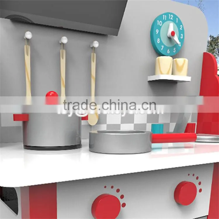 New design children pretend play wooden toy kitchen set W10C292