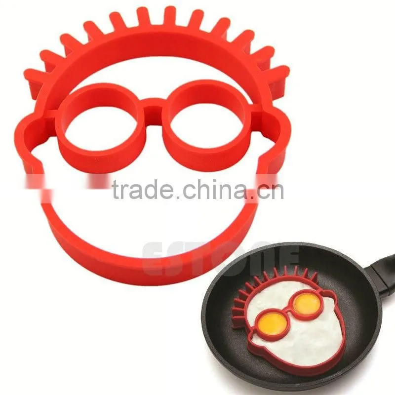 Clown silicone egg shaper,funny christmas pancake molds cooking egg mold