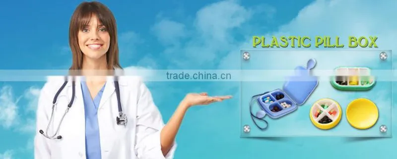 6 slots mini drug Medical pill box organizer case, mini pill container custom, custom design plastic pill box manufacturer