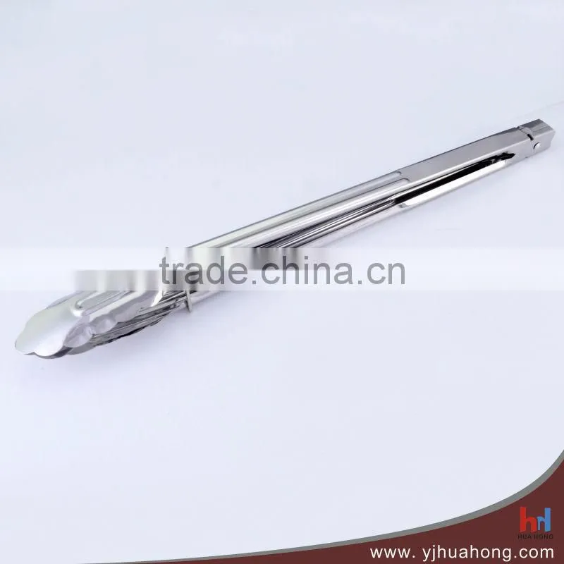 16" High quality locking stainless steel cooking tongs,serving tongs,food tongs