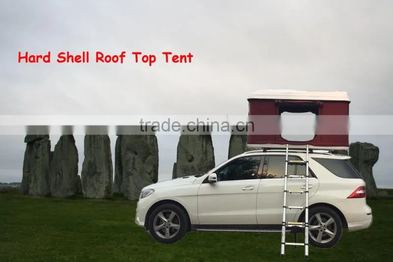 Outdoor car offroad mini fiberglass hard shell roof top tent